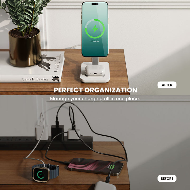 VOLTARA - TRIO 3-in-1 Wireless Charging Station