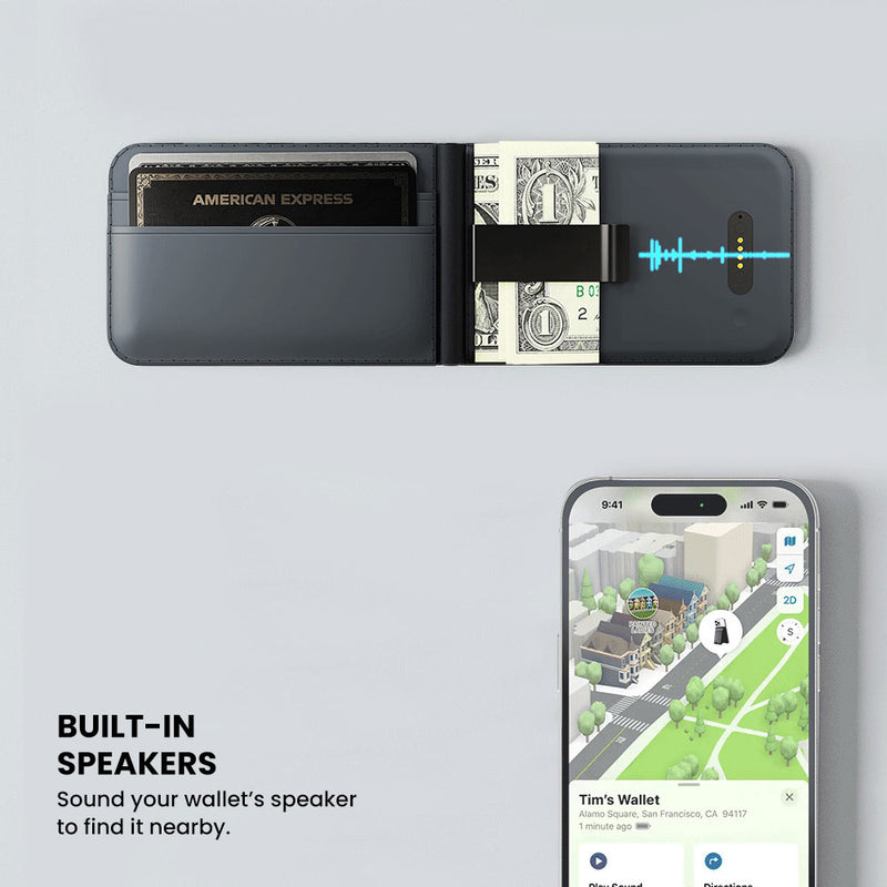 VOLTARA - MagSafe Finder Wallet and Stand with Money Clip